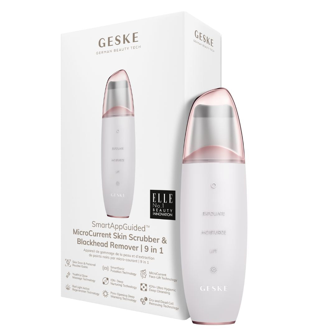 GESKE MicroCurrent Skin Scrubber BlackHead Remover 9 in 1