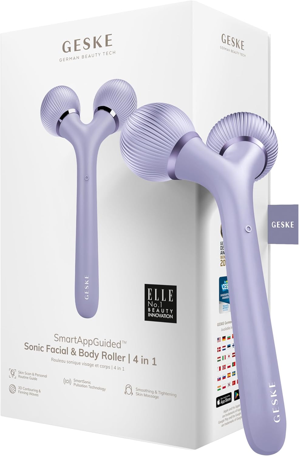 GESKE Sonic Facial & Body Roller 4 in 1