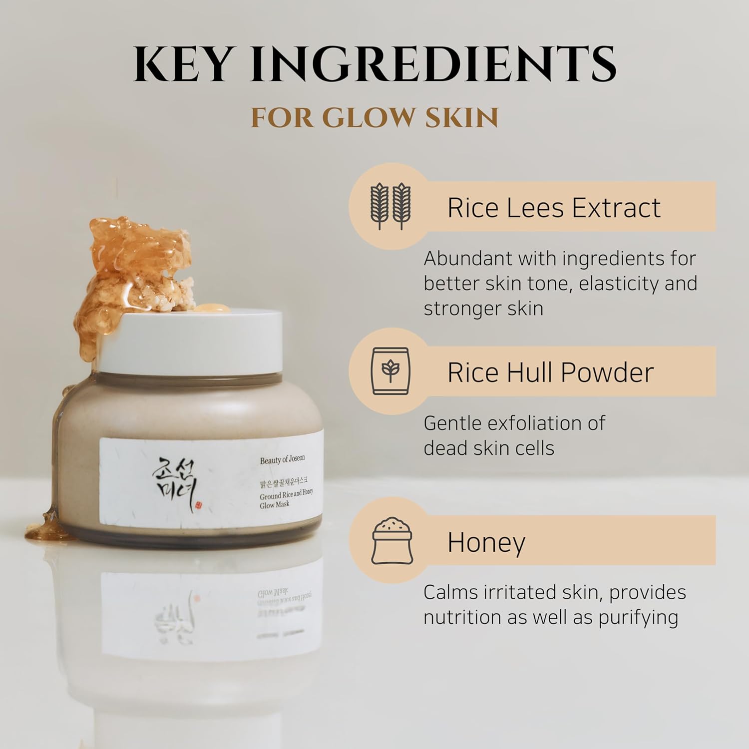 BEAUTY OF JOSEON Ground Rice and Honey Glow Mask 150ML