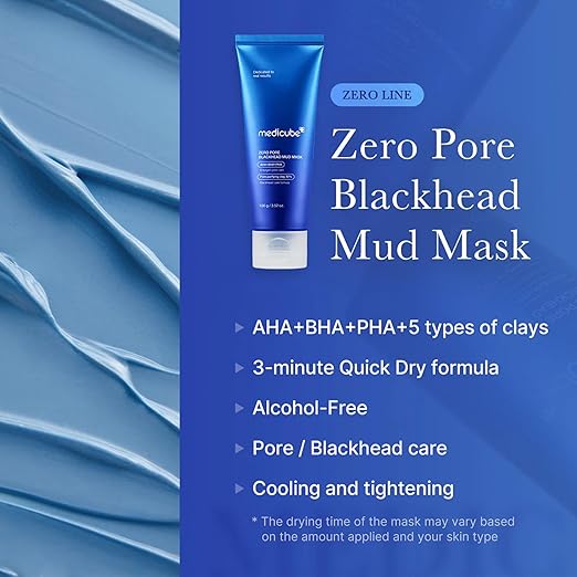MEDICUBE-ZERO PORE BLACKHEAD MUD MASK 100g