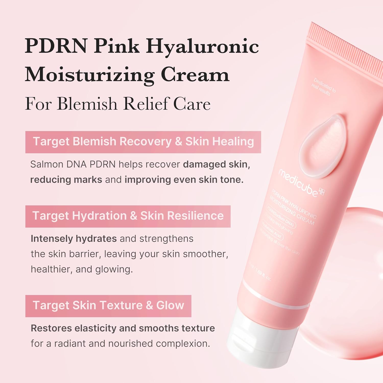 MEDICUBE-PDRN PINK HYALURONIC MOISTURIZING CREAM 50ML