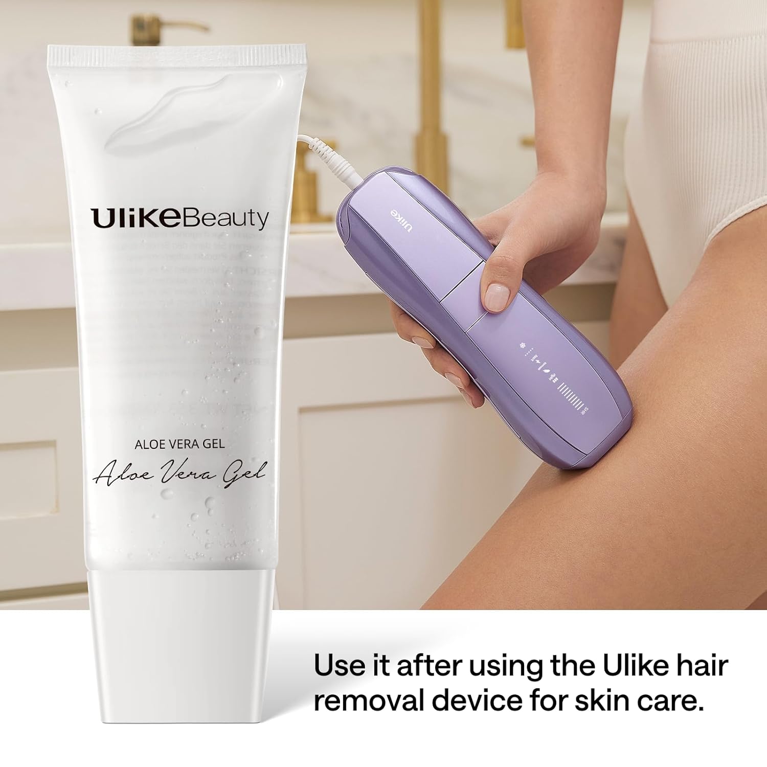 Ulikebeauty Aloe Vera Gel for Hair Removal Device and Facial Beauty Device for Women and Men in Face or Body