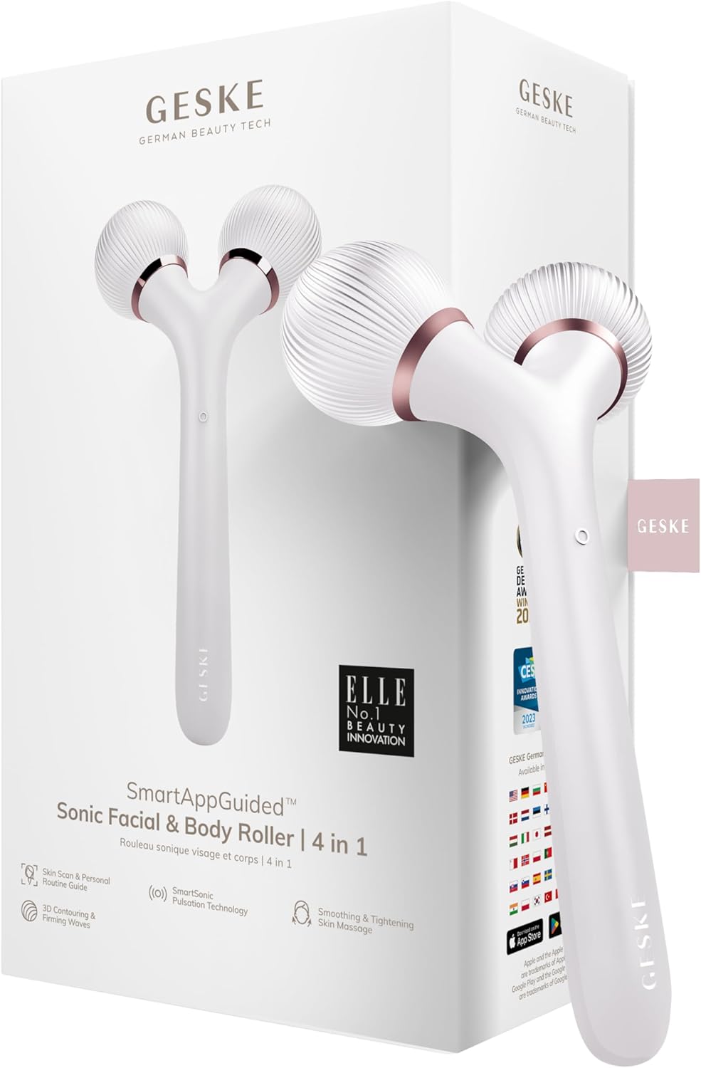 GESKE Sonic Facial & Body Roller 4 in 1