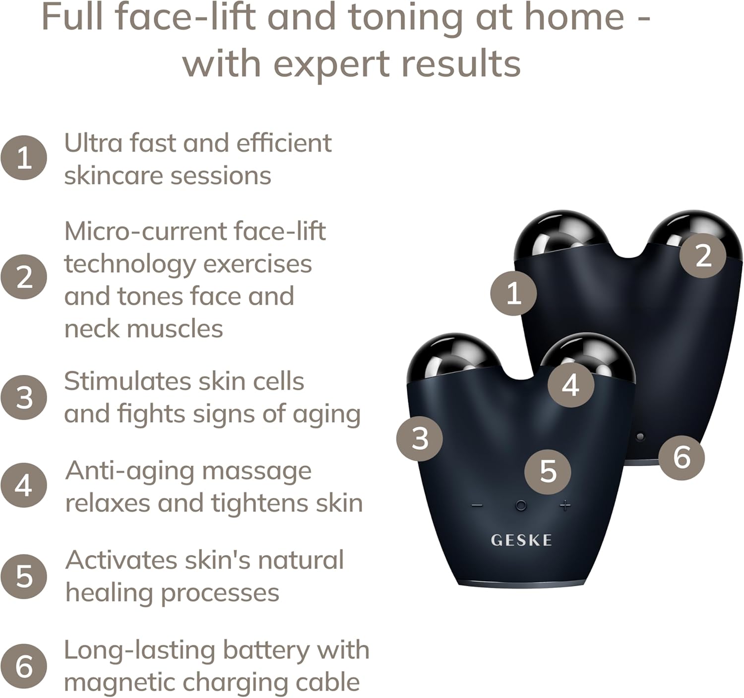 GESKE MicroCurrent Face Lifter 6 in 1