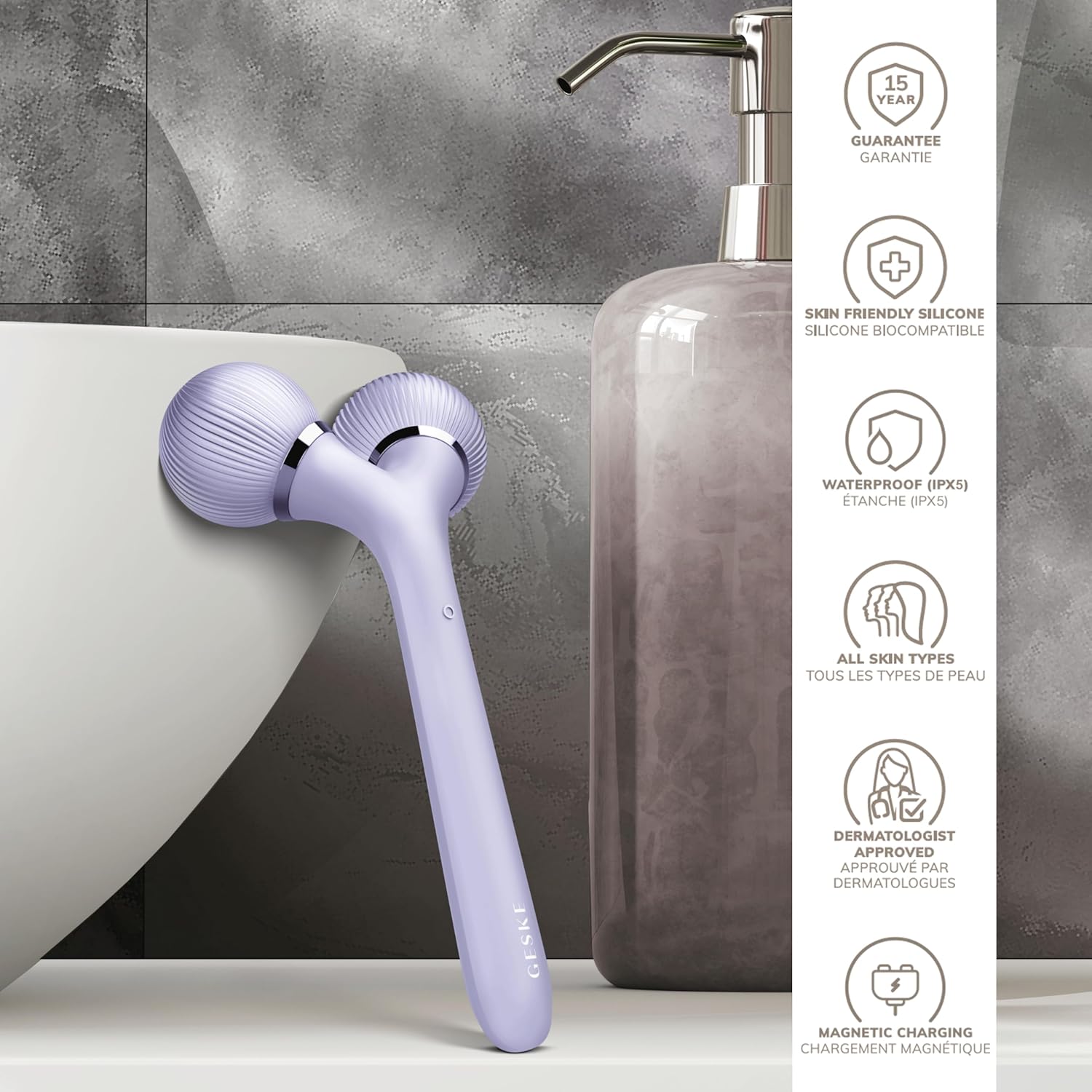 GESKE Sonic Facial & Body Roller 4 in 1