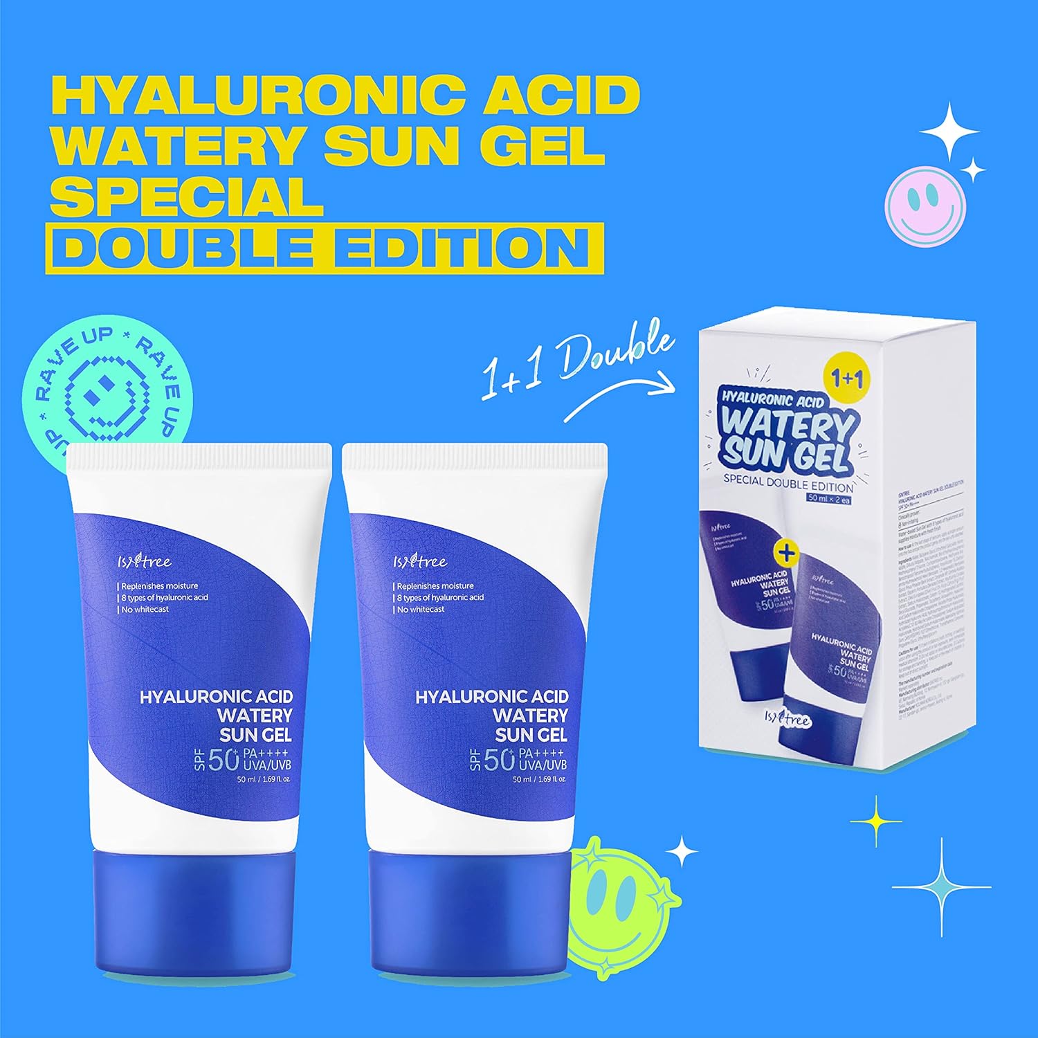 HYALURONIC ACID WATERY SUN GEL_50ml X 2 EA