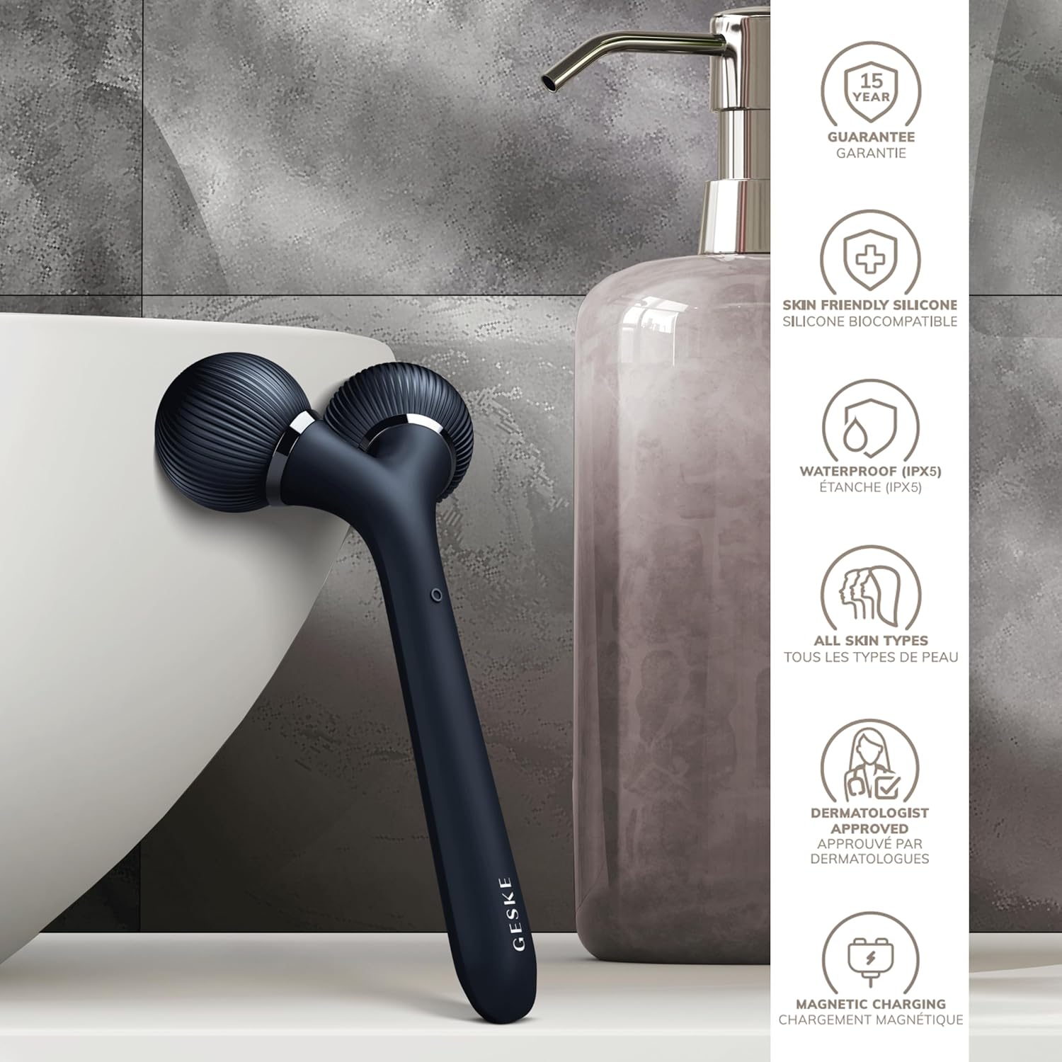 GESKE Sonic Facial & Body Roller 4 in 1