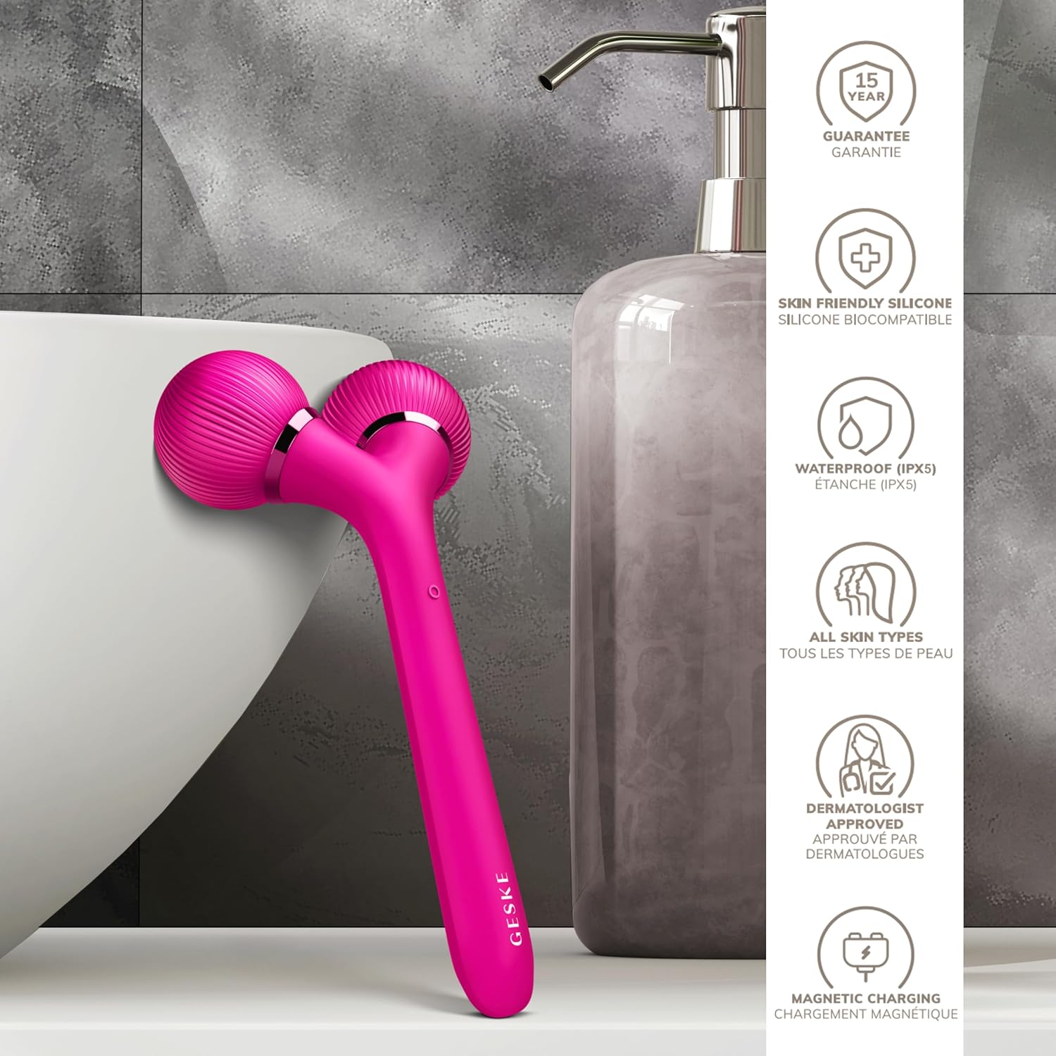 GESKE Sonic Facial & Body Roller 4 in 1