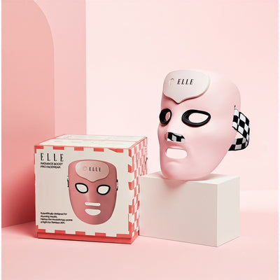 ELLE Radiance Boost Pro LED Face Mask – FDA Approved & Clinically Proven Light Therapy for Glowing, Youthful Skin | Red, Blue & Infrared Light | Boosts Collagen, Reduces Wrinkles, Breakouts & Blemishes | Comfortable Silicone Fit